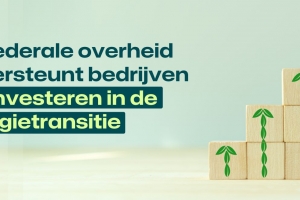 De federale overheid ondersteunt bedrijven die investeren in de energietransitie