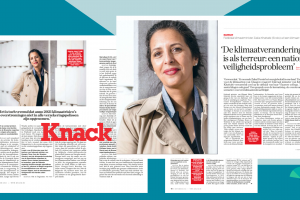 Knack | Federaal klimaatminister Zakia Khattabi wil een klimaat-OCAD